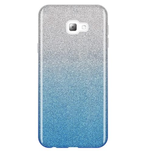  Husa Luxury Glitter pentru Samsung Galaxy J4 Plus 2018, argintiu cu albastru