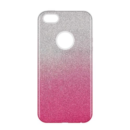  Husa Luxury Glitter Gradient pentru Apple iPhone 5/5S/SE, roz cu argintiu