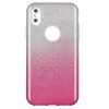  Husa Luxury Glitter pentru Apple iPhone X/XS, argintiu cu roz