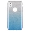  Husa Luxury Glitter pentru Apple iPhone X/XS, argintiu cu albastru