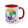 Cana ceramica personalizata, 330 ml, alba, logo Ana si Lucas