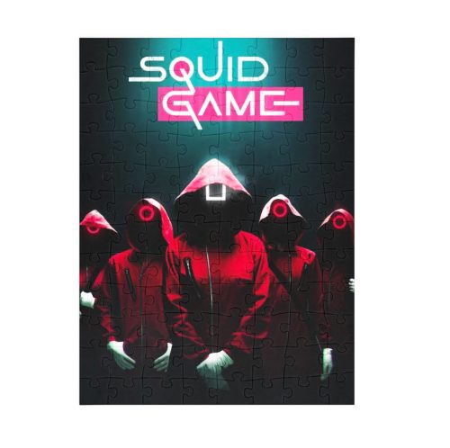 Puzzle 80 piese, 20 x 15 cm, personaje Squid Game, model 5
