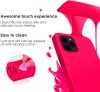 Husa Samsung Galaxy A02S Luxury Silicone, catifea in interior, roz fucsia