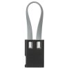 Cablu incarcare USB 3 in 1 tip breloc, 18 cm, lightning/microUSB, negru 