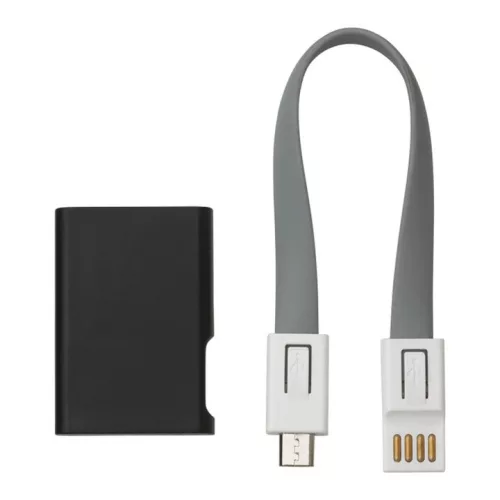 Cablu incarcare USB 3 in 1 tip breloc, 18 cm, lightning/microUSB, negru