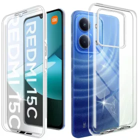   Husa protectie Xiaomi Redmi 15C 5G (fata + spate), Fully PC & PET 360°, transparenta