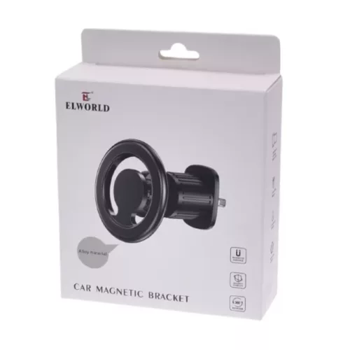 Suport auto magnetic, prindere Magsafe, 2 cercuri metalice incluse