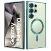 Husa Samsung Galaxy S23 Ultra, Electroplating Magsafe TPU, protectie camera, margini verzi