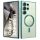 Husa Samsung Galaxy S23 Ultra, Electroplating Magsafe TPU, protectie camera, margini verzi
