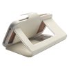 Husa universala tip carte A1, cu fereastra, interior din silicon, display intre 5,5 si 6 inch, alba