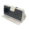 Husa universala tip carte A1, cu fereastra, interior din silicon, display intre 5,5 si 6 inch, alba