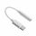 Cablu adaptor Type C to jack 3.5 mm, alb