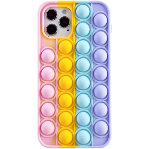 Husa antistres Pop It! pentru Apple iPhone 12 Pro Max, multicolora, model 1