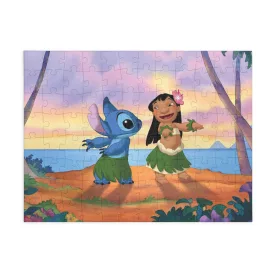   Puzzle 80 piese, 20 x 15 cm, personaje Lilo and Stitch, model 5