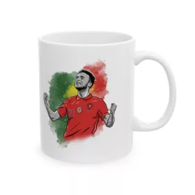   Cana ceramica personalizata, design Portugalia 2024, 330 ml, alba