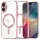 Husa Apple iPhone 17, Magsafe Electroplating TPU, protectie camera, margini rose gold
