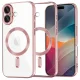 Husa Apple iPhone 17, Magsafe Electroplating TPU, protectie camera, margini rose gold