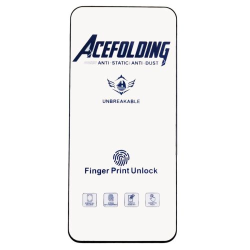Folie de sticla Samsung Galaxy S24, ACE Folding Full Glue, deblocare amprenta, margini negre