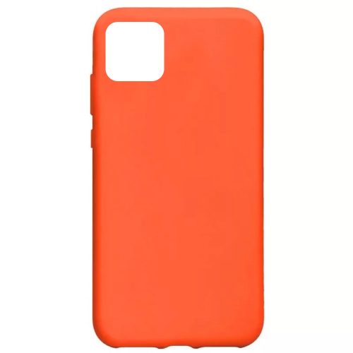 Husa Apple iPhone 13 Mini Luxury Silicone, catifea in interior, portocalie
