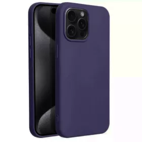   Husa Apple iPhone 16 Pro Max, Luxury Silicone, catifea in interior, indigo