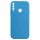 Husa Huawei P30 Lite Luxury Silicone, catifea in interior, protectie camere, albastru