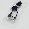 Cablu de date si incarcare JXL-081, 3 capete magnetice (Lightning, Type-C, MicroUSB), negru