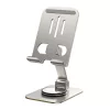 Suport birou Andowl Q-ZJ555, compatibil telefon sau tableta, universal, metalic, rotire 360 grade, argintiu