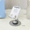 Suport birou Andowl Q-ZJ555, compatibil telefon sau tableta, universal, metalic, rotire 360 grade, argintiu