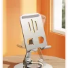Suport birou Andowl Q-ZJ555, compatibil telefon sau tableta, universal, metalic, rotire 360 grade, argintiu