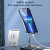 Suport birou Andowl Q-ZJ555, compatibil telefon sau tableta, universal, metalic, rotire 360 grade, argintiu