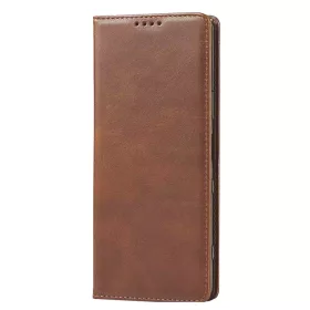   Husa Samsung Galaxy A15, Elegant Book Case, inchidere magnetica, maro