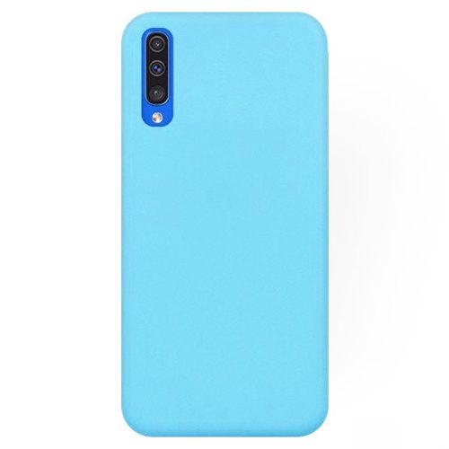 Husa Samsung Galaxy A50/A30s, Matt TPU, silicon moale, albastru deschis