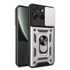 Husa protectie Motorola Edge 50 Neo, Camshield Armor, inel sustinere, protectie camera, argintie
