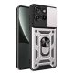 Husa protectie Motorola Edge 50 Neo, Camshield Armor, inel sustinere, protectie camera, argintie