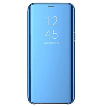 Husa Samsung Galaxy S6 Edge Mirror Clear View, albastra
