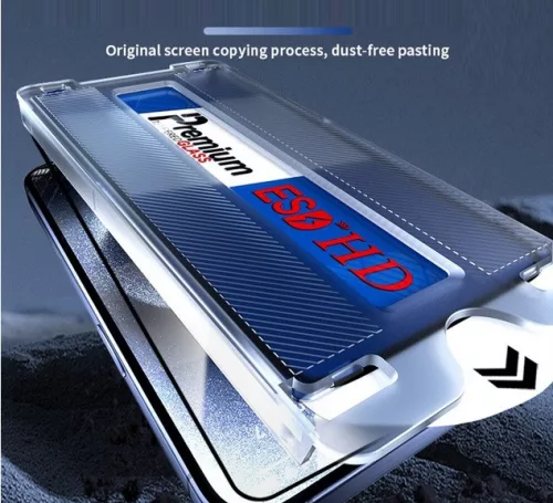 Folie sticla Apple iPhone 16 Plus, Full Glue Premium Glass, ESD, kit instalare rapida, margini negre