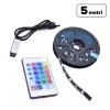 Banda LED RGB pentru TV, USB 5V, lungime 5 metri, telecomanda inclusa