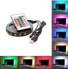 Banda LED RGB pentru TV, USB 5V, lungime 5 metri, telecomanda inclusa