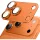 Folie de sticla Apple iPhone 17 Pro Max, protectie lentile camera spate, margine Cosmic Orange