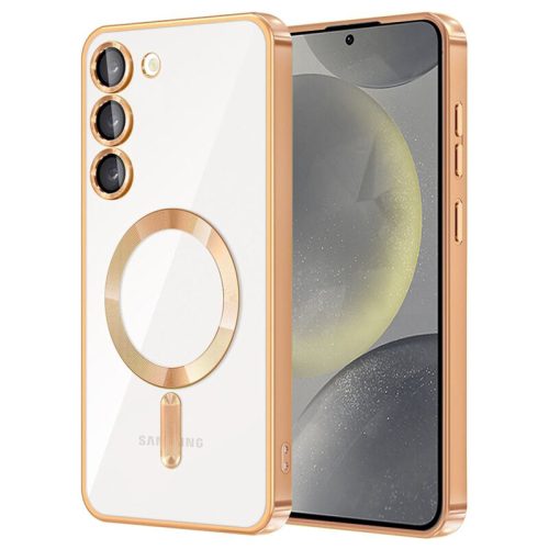 Husa Samsung Galaxy S23 Plus, Electroplating Magsafe TPU, protectie camera, aurie