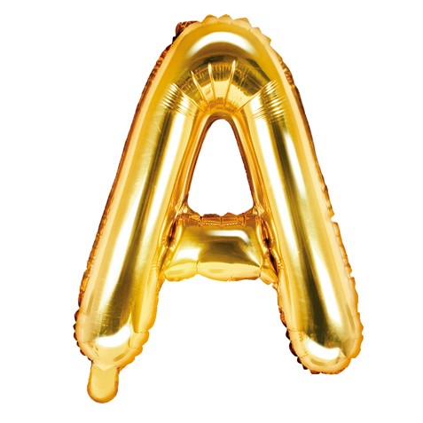 Balon din folie metalizata, 35 cm, auriu, litera A