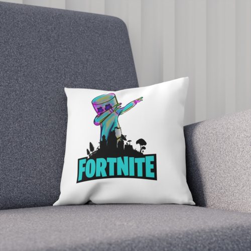 Perna decorativa personalizata, 40 x 40 cm, alba, mata, husa detasabila, model 2