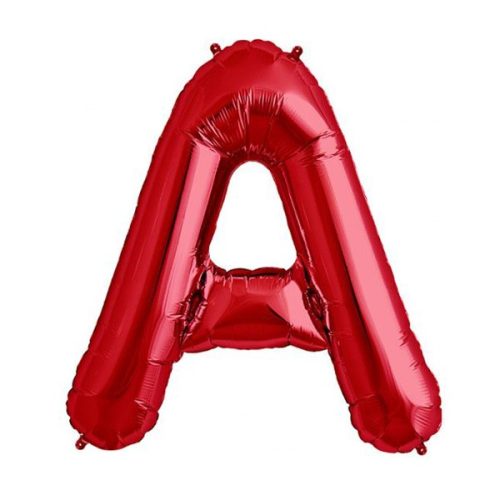 Balon din folie metalizata, 35 cm, rosu, litera A