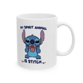   Cana ceramica personalizata, design My spirit animal, 330 ml, alba