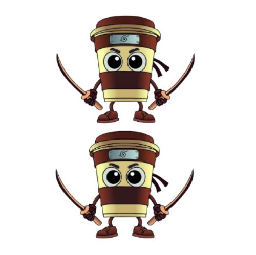 Stickere Cappuccino Assassino, Vinyl / PP autoadeziva Glossy, 2 bucati