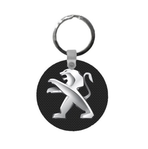 Breloc din MDF (lemn) cu logo auto, inel de sustinere metalic, model 3