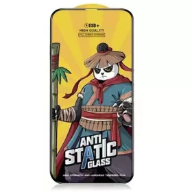   Folie sticla Apple iPhone 17 Pro Max, Kungfu Panda, Antistatic Glass ESD +, margini negre