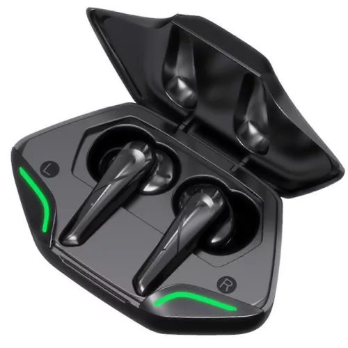 Căști wireless gaming TWS G11, Bluetooth 5.2, lumina LED, negre
