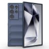 Husa Samsung Galaxy S24 Ultra, Wave Silicone, protectie camera, catifea in interior, navy blue