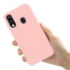 Husa Liquid Silicone Case pentru Huawei Y7 2019, interior microfibra, roz deschis